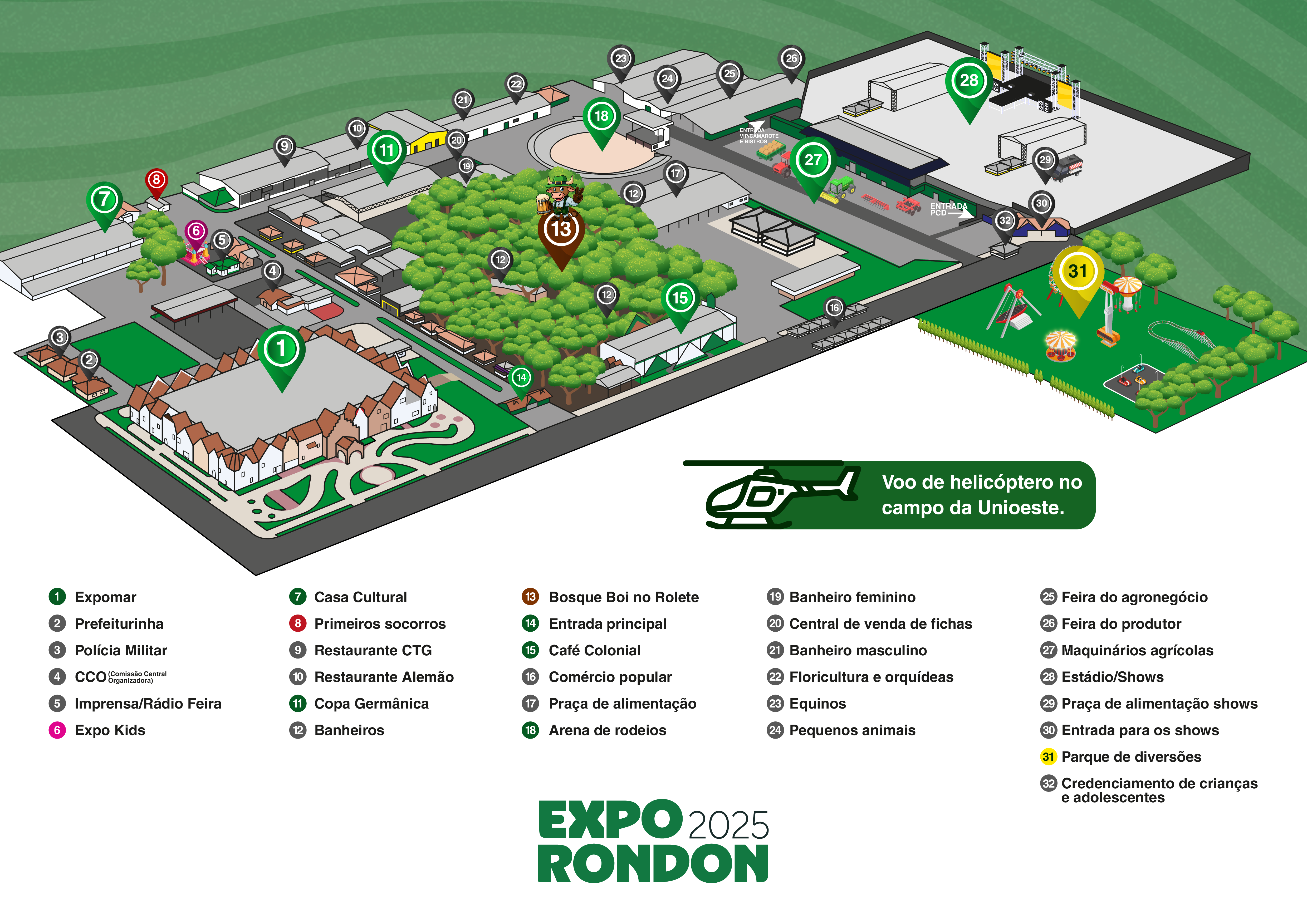 Mapa da Expo Rondon 2025